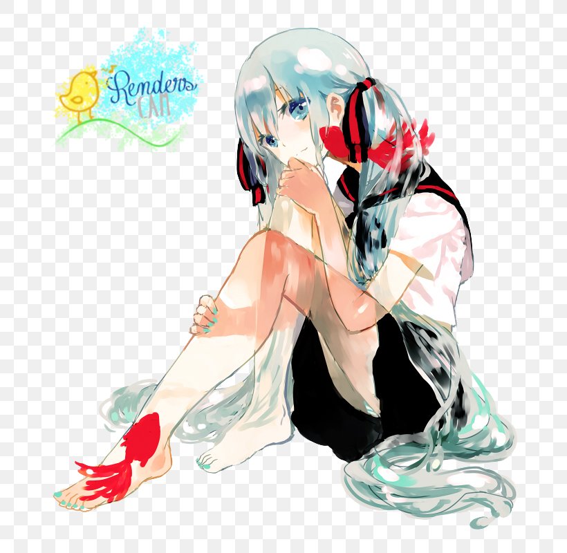 Hatsune Miku Bilibili Vocaloid Sketch, PNG, 736x800px, Watercolor, Cartoon, Flower, Frame, Heart Download Free