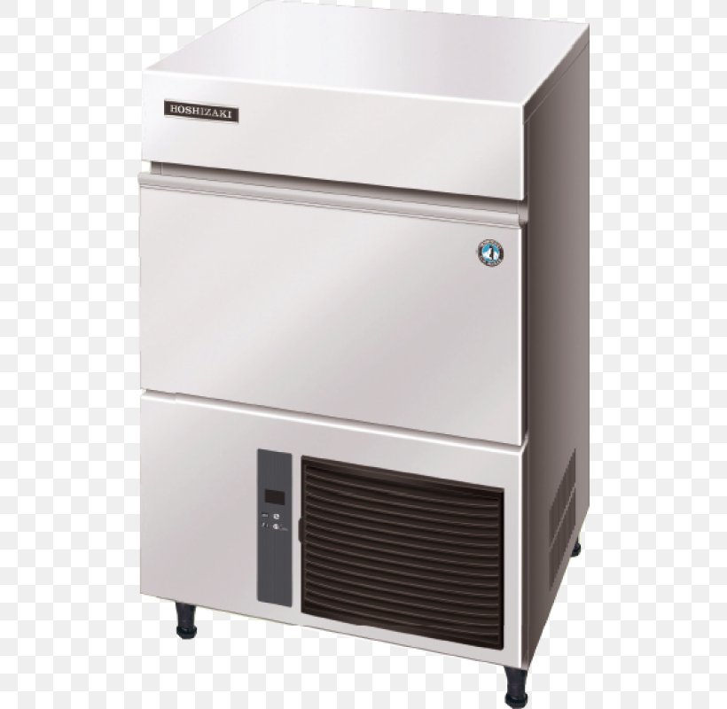 Ice Makers Hoshizaki Air-Cooled Ice Maker 130kg/24hr Output IM-130NE Ice Cube Refrigerator, PNG, 800x800px, Ice Makers, Cube, Drawer, Filing Cabinet, Freezers Download Free