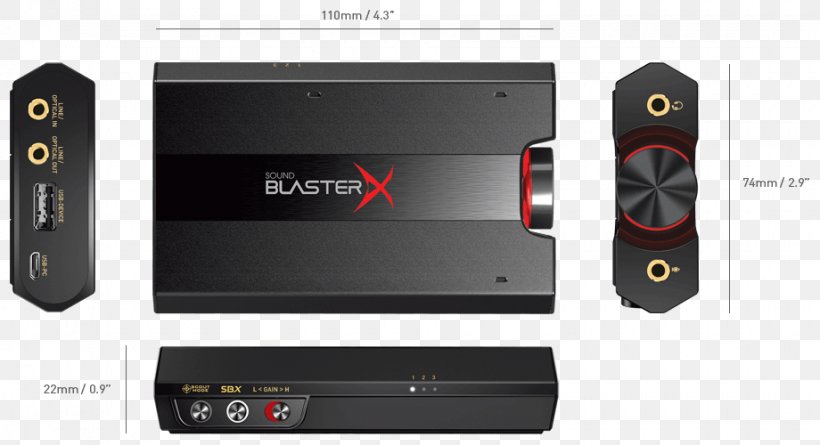 Sound Cards & Audio Adapters New Creative Media SBX-G5 Sound Blasterx G5 Portable Hi-Res Gaming Usb Audio Jpn Creative Sound BlasterX G5 Creative Technology, PNG, 920x500px, 71 Surround Sound, Sound Cards Audio Adapters, Audio, Audio Signal, Computer Hardware Download Free