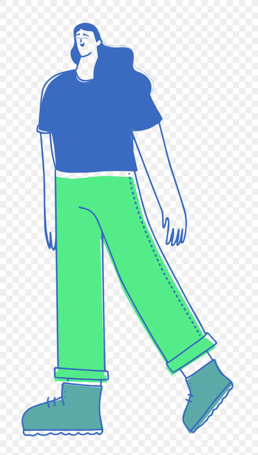 Girl Standing, PNG, 1416x2500px, Girl Standing, Electric Blue M, Green, Shoe, Skateboarding Download Free