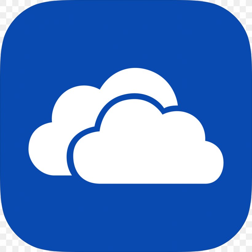 OneDrive Microsoft Corporation IPhone IOS, PNG, 1024x1024px, Onedrive, Area, Blue, Cloud Computing, Cloud Storage Download Free