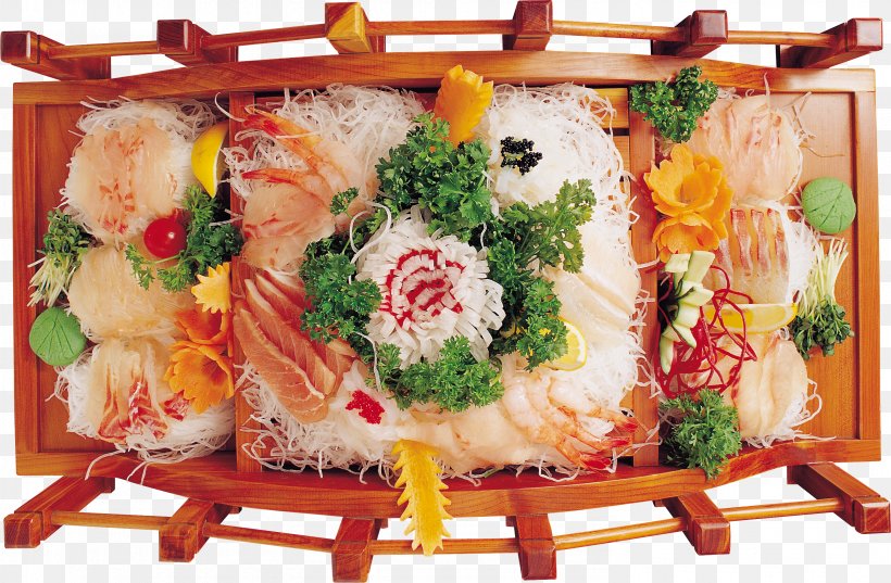 Sashimi Sushi Japanese Cuisine Middle Eastern Cuisine Makizushi, PNG, 2982x1956px, Sashimi, Asian Food, Cuisine, Dish, Ekiben Download Free