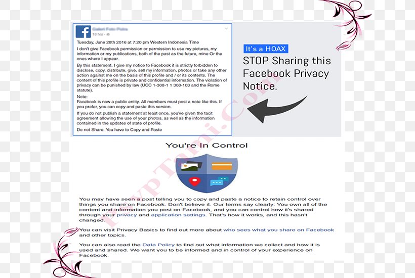 Facebook Brand Privacy Hoax, PNG, 650x550px, Facebook, Brand, Facebook Inc, Hoax, Knowledge Download Free