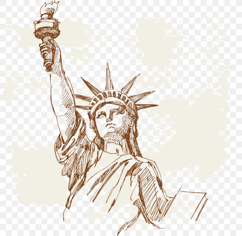 Statue Of Liberty Cartoon Illustration, PNG, 800x800px, Statue Of Liberty, Architecture, Art, Cartoon, Creativity Download Free