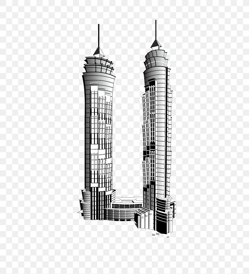 Burj Khalifa New York City Skyscraper High-rise Building, PNG, 503x901px, Burj Khalifa, Architecture, Black And White, Building, High Rise Building Download Free