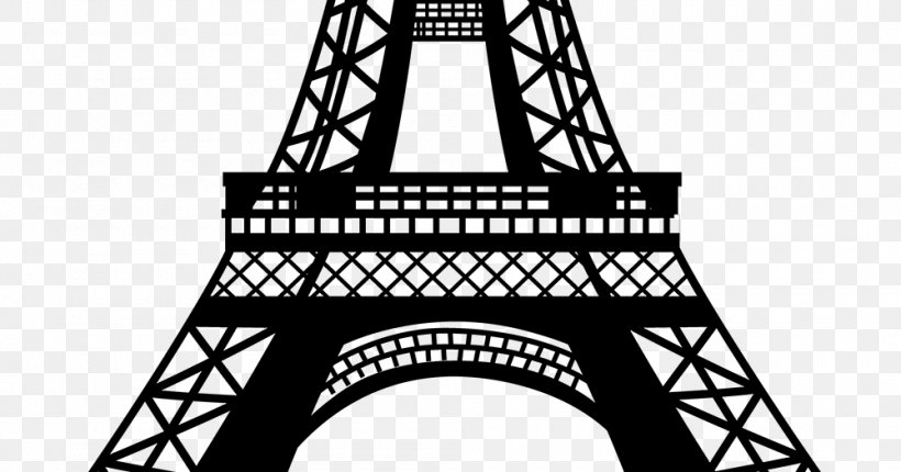 Eiffel Tower Clip Art, PNG, 1000x525px, Eiffel Tower, Autocad Dxf, Black And White, Drawing, Landmark Download Free