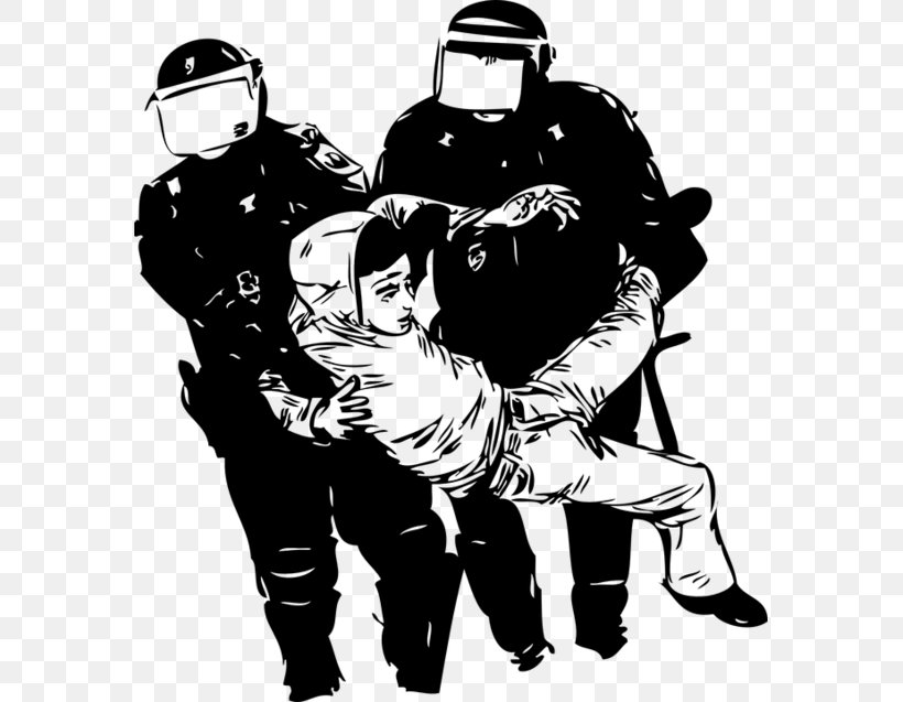 Police Brutality Police Officer Riot Police Clip Art, PNG, 575x637px, Police Brutality, Art, Black And White, Fictional Character, Human Behavior Download Free