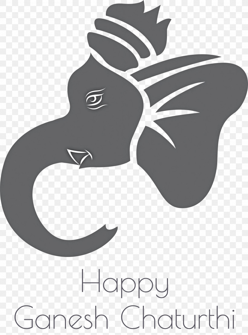Ganesh Chaturthi Ganesh, PNG, 2221x3000px, Ganesh Chaturthi, Biology, Black, Black And White, Flower Download Free