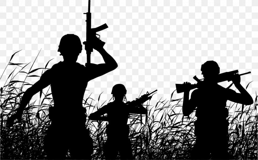 Soldier Silhouette Royalty-free Illustration, PNG, 927x578px, Soldier, Army, Black And White, Human Behavior, Marching Download Free