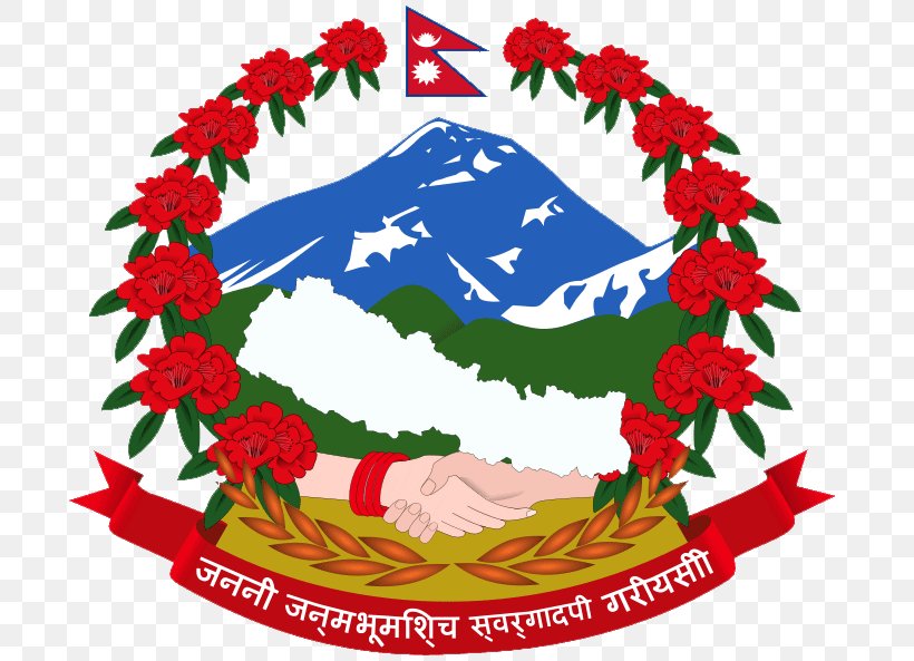 Government Of Nepal Singha Durbar Official Emblem Of Nepal, PNG, 703x593px, Government Of Nepal, Area, Artwork, Central Government, Christmas Download Free