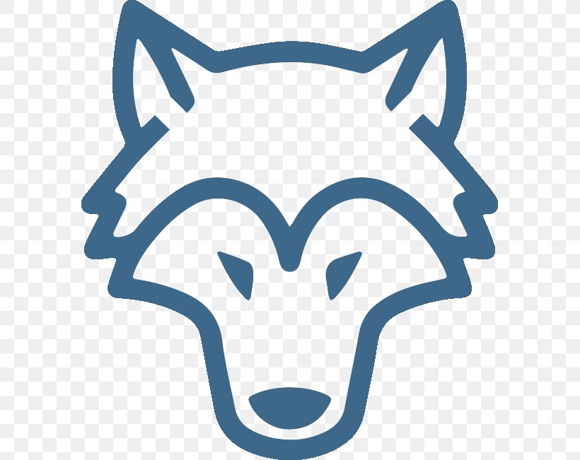 Gray Wolf Icon Design Clip Art, PNG, 589x651px, Gray Wolf, Area, Black And White, Cat, Face Download Free
