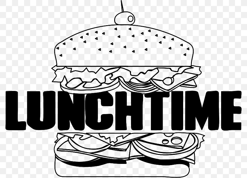Lunch Dinner Clip Art, PNG, 784x593px, Lunch, Artwork, Black, Black And White, Brand Download Free