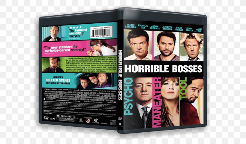 Blu-ray Disc Horrible Bosses DVD Film 0, PNG, 640x480px, 2011, Bluray Disc, Charlie Day, Display Advertising, Display Device Download Free