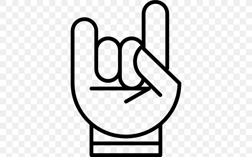 Sign Of The Horns Hand, PNG, 512x512px, Sign Of The Horns, Area, Black And White, Finger, Gesture Download Free
