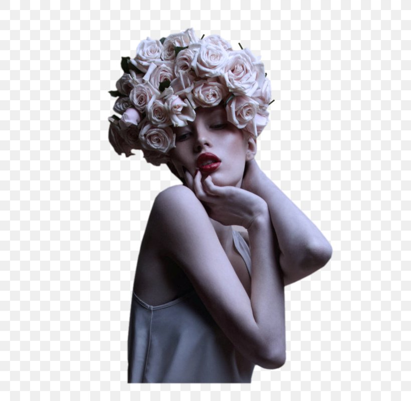 Cut Flowers Photography Fashion Portrait, PNG, 591x800px, Flower, Art, Black And White, Cut Flowers, Fashion Download Free