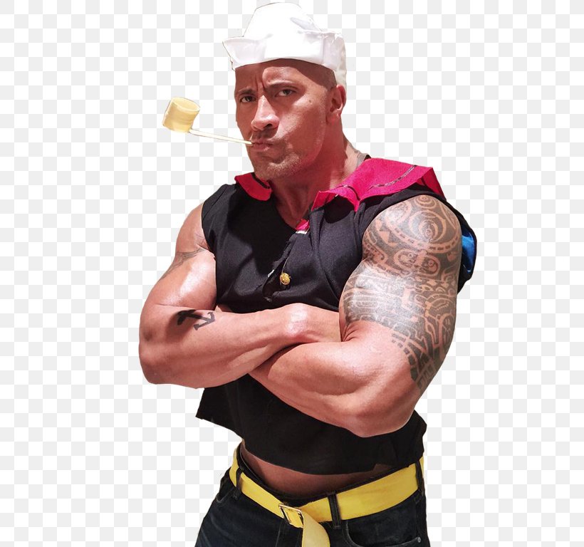 Dwayne Johnson Popeye Actor Skyscraper Film, PNG, 768x768px, Dwayne Johnson, Actor, Arm, Bodybuilder, Bodybuilding Download Free