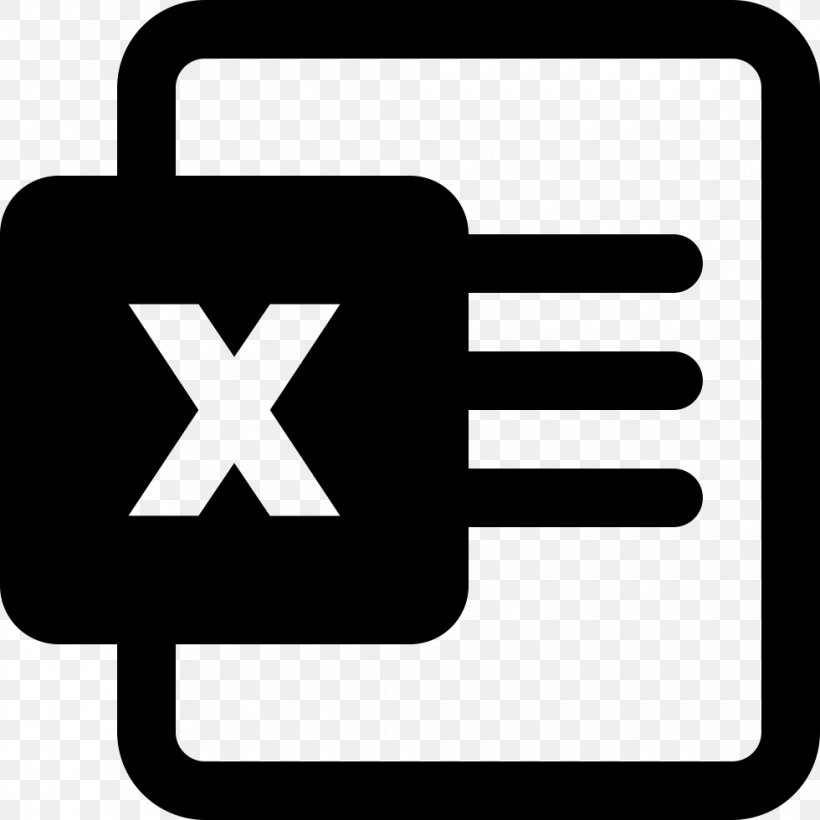 Microsoft Excel Clip Art, PNG, 980x980px, Microsoft Excel, Area, Black And White, Brand, Cdr Download Free