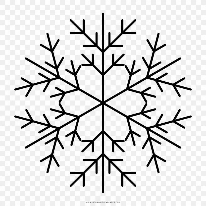 Snowflake Drawing Coloring Book, PNG, 1000x1000px, Snowflake, Ausmalbild, Black And White, Branch, Coloring Book Download Free
