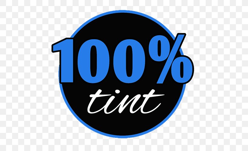 100% Tint Window Films Logo Car, PNG, 500x500px, Window, Area, Blue, Brand, Car Download Free