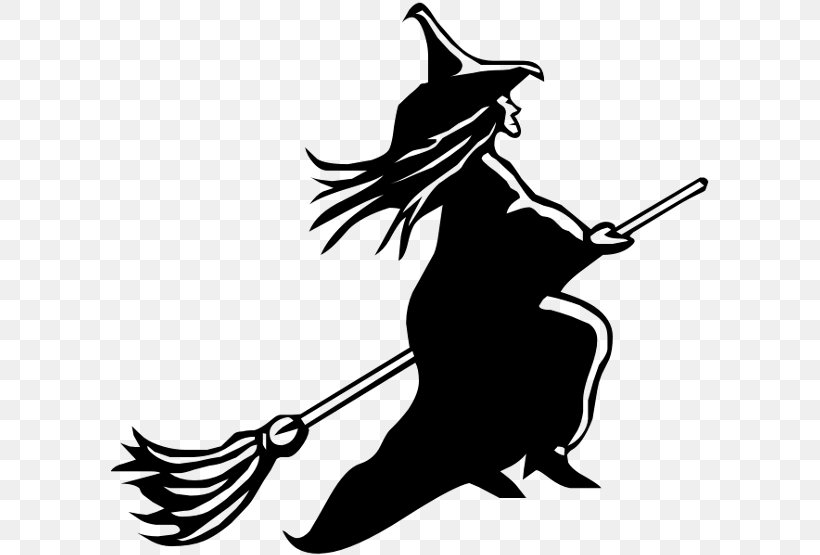 Witch Cartoon, PNG, 600x555px, Broom, Blackandwhite, Drawing, Footwear, Silhouette Download Free