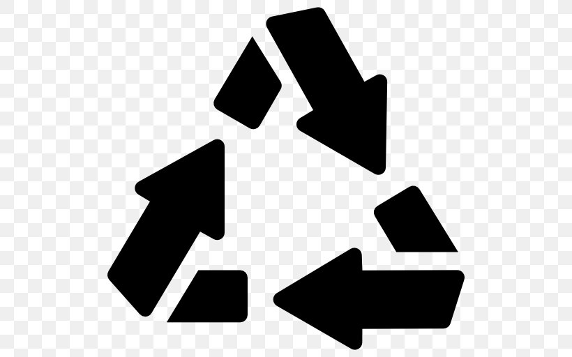 Recycling Symbol Arrow Logo Rubbish Bins & Waste Paper Baskets, PNG, 512x512px, Recycling, Black, Black And White, Brand, Logo Download Free