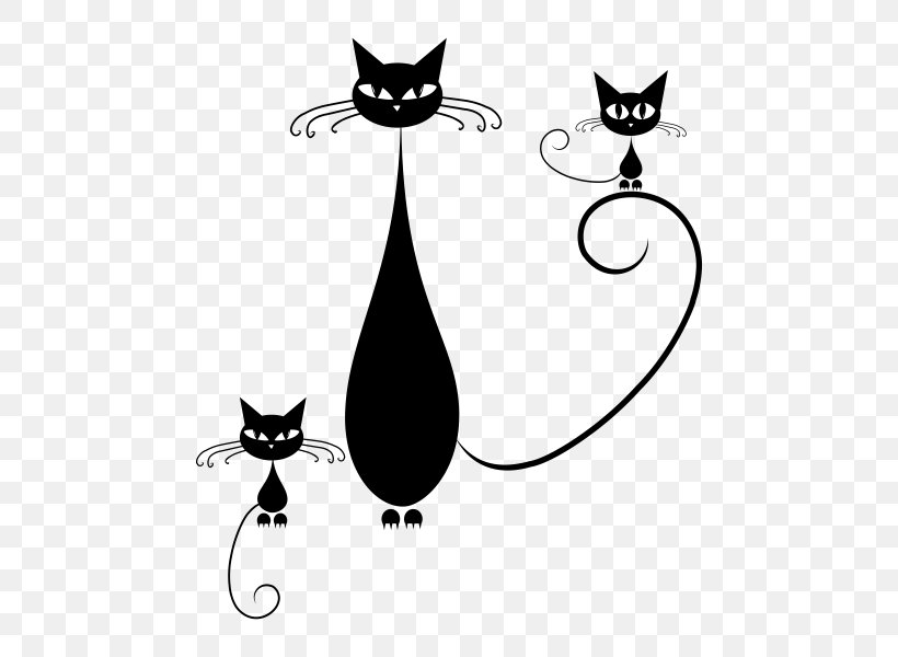 Black Cat Kitten Silhouette, PNG, 600x600px, Cat, Art, Artwork, Black, Black And White Download Free