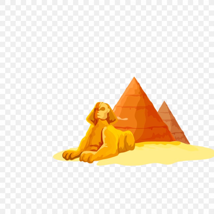 Great Sphinx Of Giza Egyptian Pyramids Euclidean Vector, PNG, 938x938px, Great Sphinx Of Giza, Art, Egypt, Egyptian Pyramids, Orange Download Free