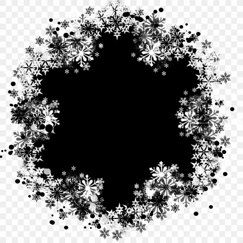 Winter, PNG, 3600x3600px, Picture Frames, Black, Black And White, Branch, Clipping Path Download Free