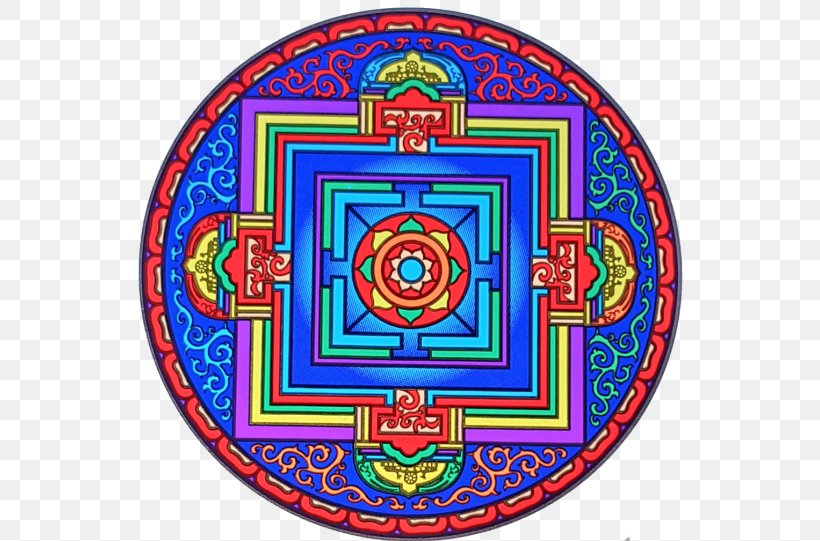 Mandala Buddhism Thangka Vajra Paper, PNG, 550x541px, Mandala, Area, Badge, Buddhism, Decal Download Free