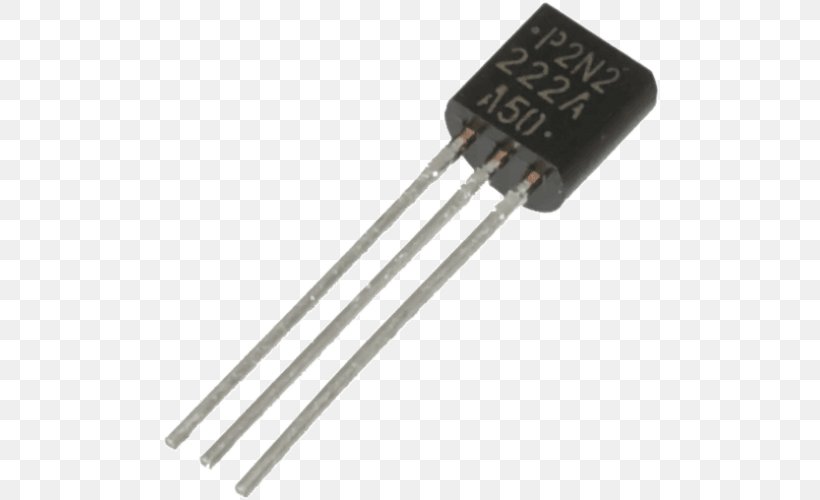 2N2222 Bipolar Junction Transistor NPN TO-92, PNG, 500x500px, Transistor, Amplifier, Bipolar Junction Transistor, Circuit Component, Darlington Transistor Download Free
