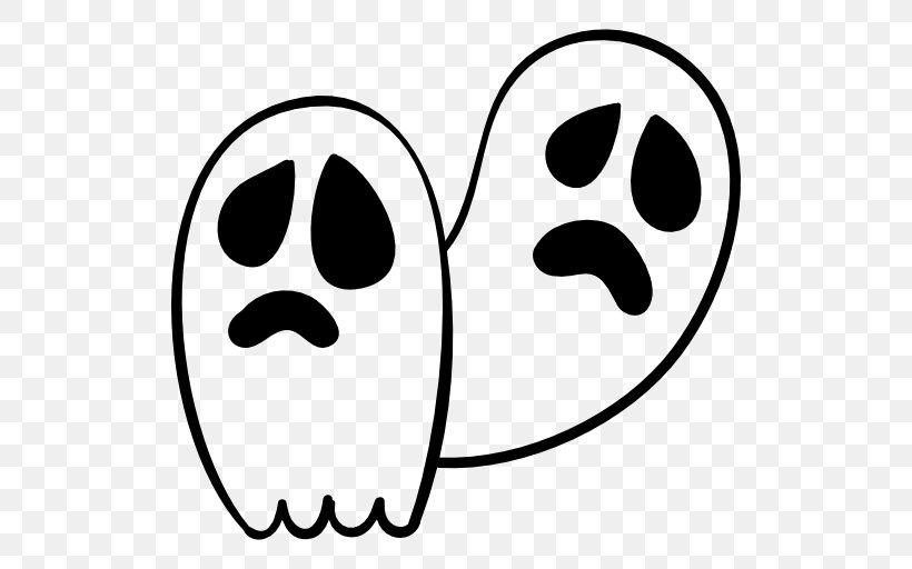 Ghost Halloween Clip Art, PNG, 512x512px, Ghost, Area, Black, Black And White, Emoticon Download Free