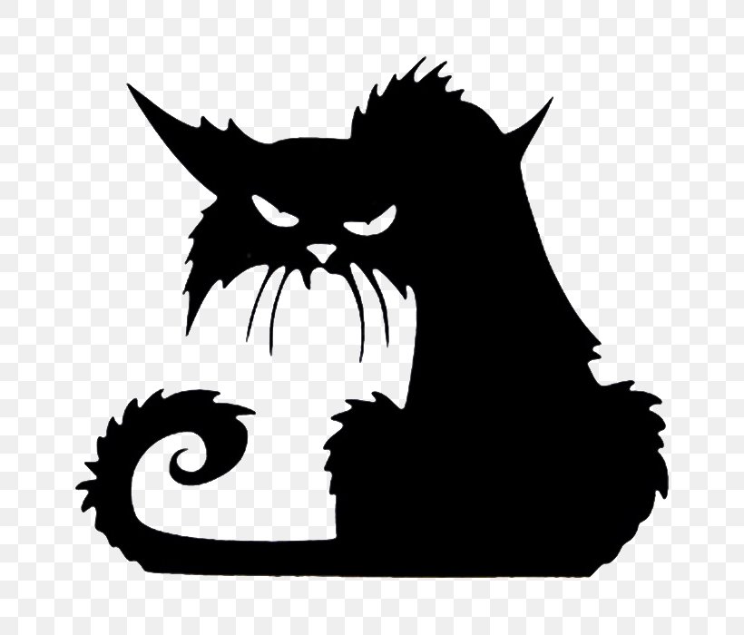 Black Cat Kitten Le Chat Noir Decal, PNG, 700x700px, Cat, Artwork, Black, Black And White, Black Cat Download Free