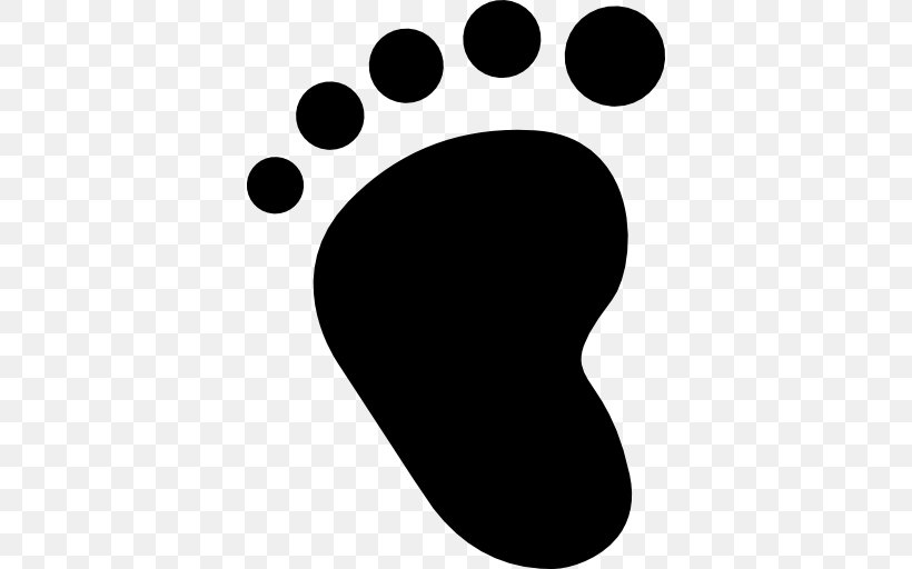Foot Print, PNG, 512x512px, Footprint, Black, Black And White, Pacifier Download Free