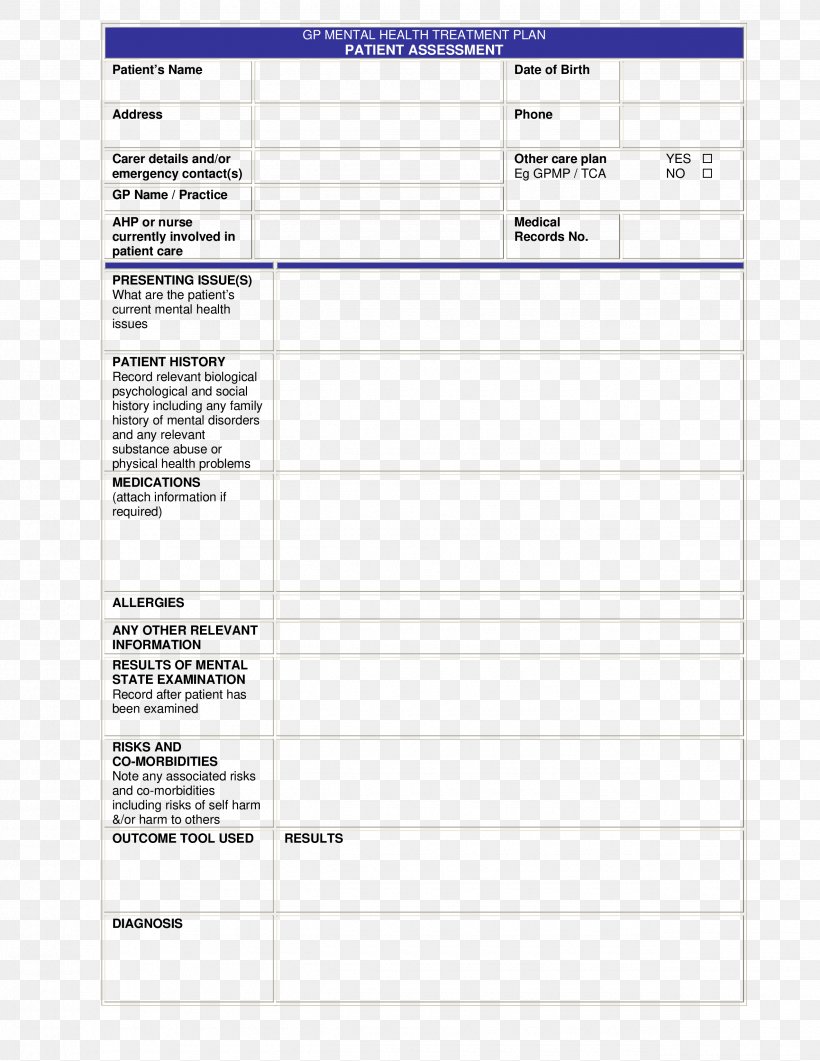 Health Care Mental Health Nursing Care Plan Home Care Service Therapy, PNG, 2550x3300px, Health Care, Area, Document, Form, Health Download Free