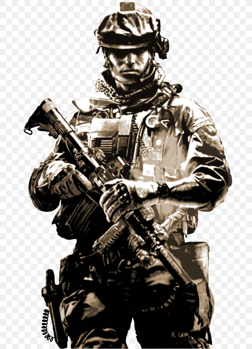 Battlefield 4 Soldier Clip Art, PNG, 703x1137px, Battlefield 4, Army, Black And White, Display Resolution, Fusilier Download Free