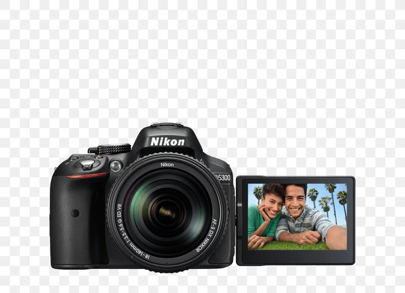 Nikon D5300 Nikon D5600 Nikon D5500 Digital SLR Camera, PNG, 700x595px, Nikon D5300, Active Pixel Sensor, Camera, Camera Accessory, Camera Lens Download Free