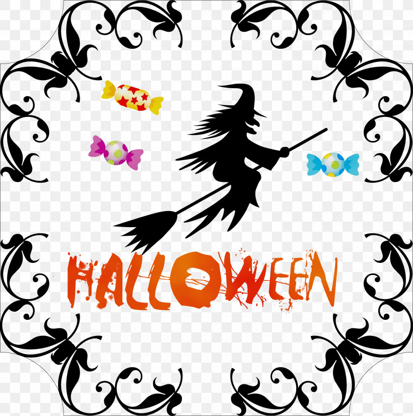 Witch, PNG, 2976x3000px, Happy Halloween, Artist, Drawing, Logo, Paint Download Free