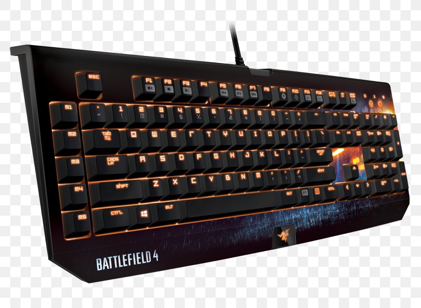 Computer Keyboard Battlefield 4 Battlefield 3 Razer BlackWidow Ultimate 2016 Razer BlackWidow Ultimate (2014), PNG, 800x600px, Computer Keyboard, Battlefield, Battlefield 3, Battlefield 4, Electronic Instrument Download Free