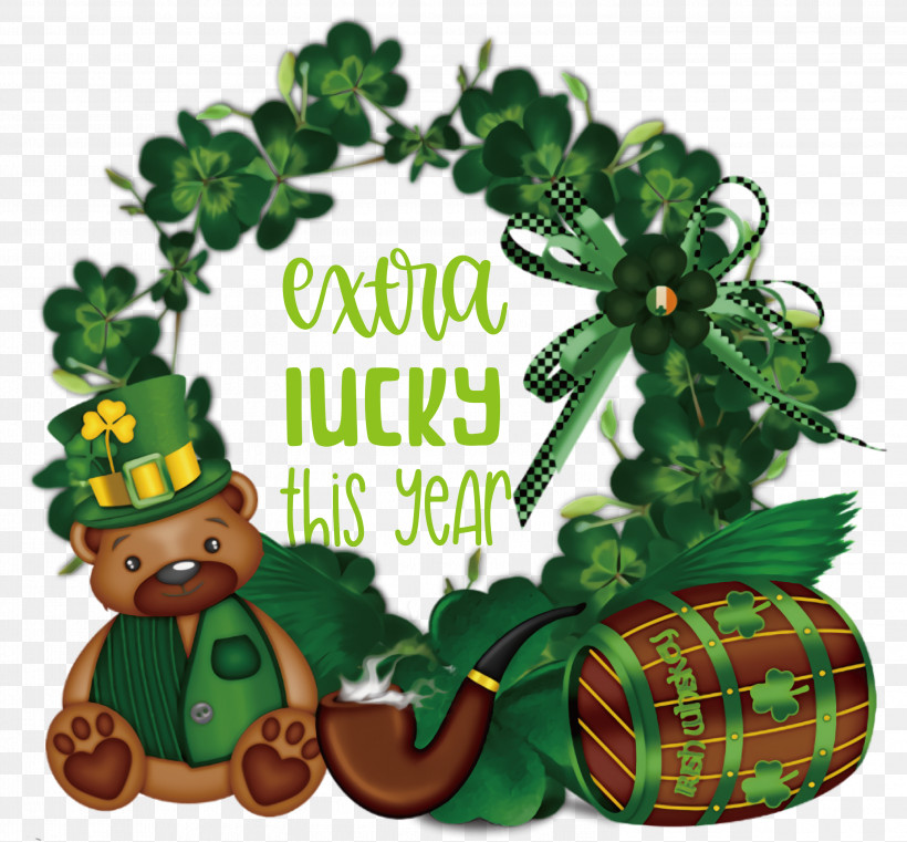 Saint Patrick Patricks Day Extra Lucky, PNG, 2999x2785px, Saint Patrick, Christmas Day, Christmas Ornament, Christmas Tree, Holiday Download Free
