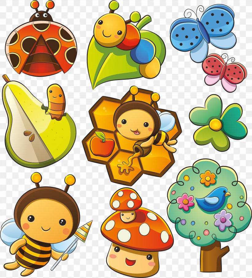 Insect Vector Graphics Bee Clip Art Drawing, PNG, 4242x4676px, Insect, Animated Film, Artwork, Baby Toys, Bee Download Free
