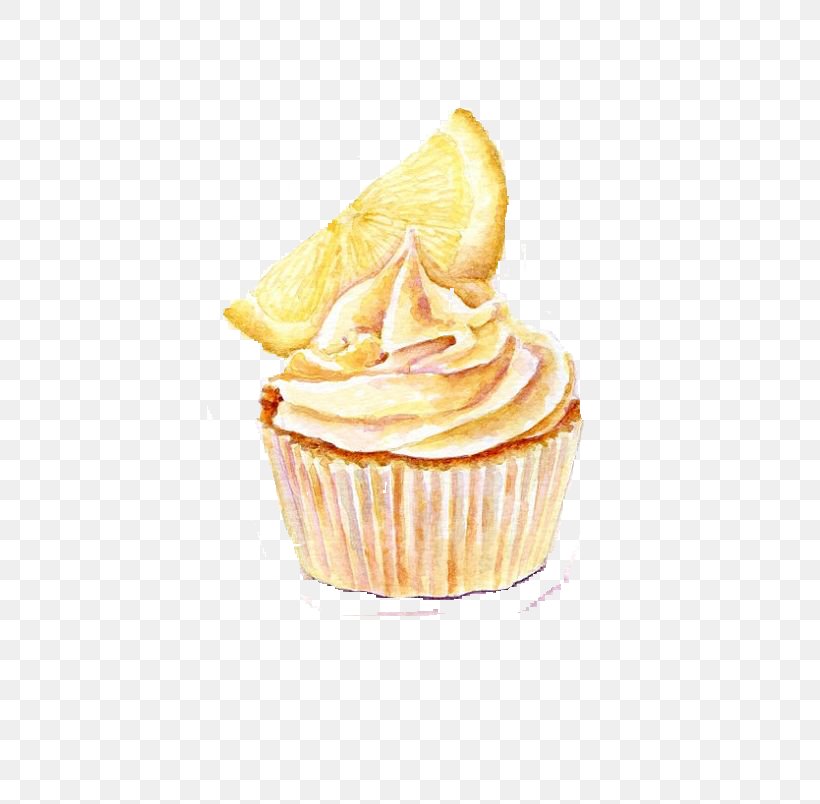 Cupcake Buttercream Watercolor Painting Drawing, PNG, 564x804px, Cupcake, Art, Baking, Baking Cup, Buttercream Download Free