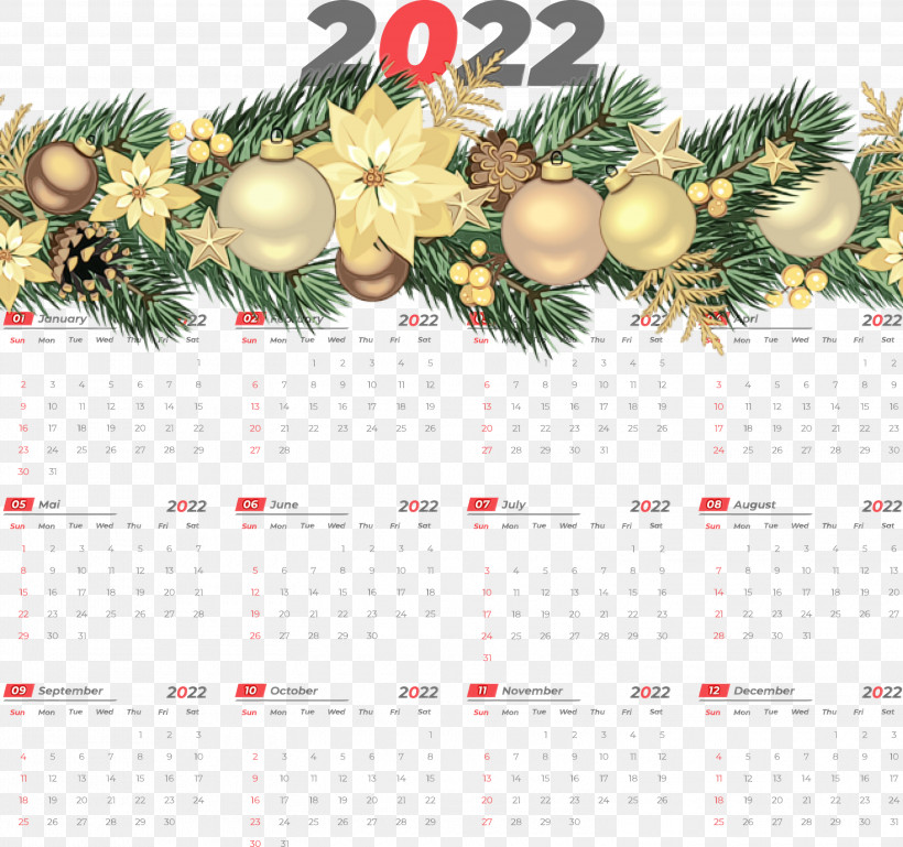Christmas Day, PNG, 3000x2817px, Watercolor, Bauble, Christmas Day, Christmas Decoration, Christmas Graphics Download Free