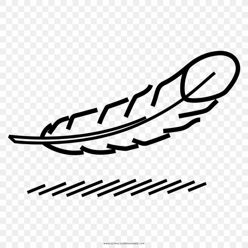Coloring Book Feather Drawing Bird Pens, PNG, 1000x1000px, Coloring Book, Area, Bird, Black And White, Brand Download Free