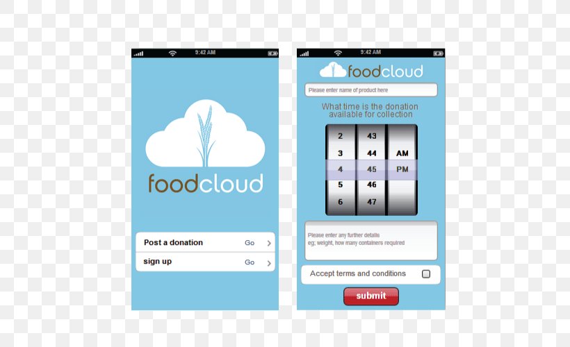 FoodCloud Cloud Computing Organization Juice, PNG, 500x500px, Food, Beverages, Blue, Brand, Business Download Free