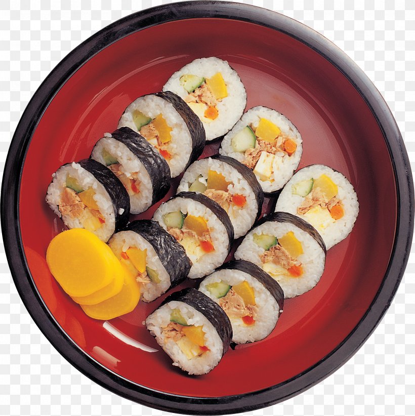 Sushi Japanese Cuisine Sashimi Miso Soup Seafood, PNG, 2196x2202px, Gimbap, Asian Cuisine, Asian Food, California Roll, Comfort Food Download Free