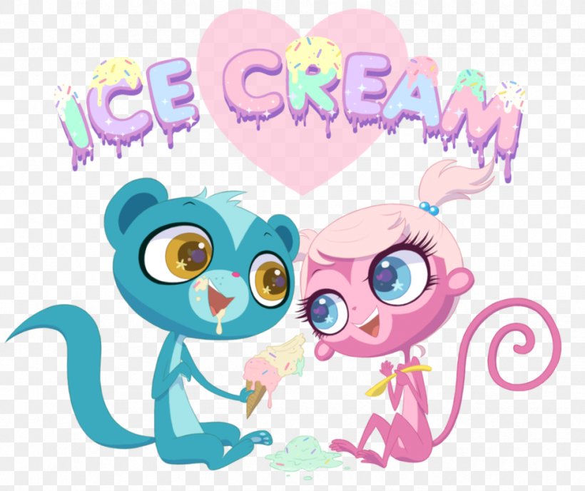 Ice Cream Littlest Pet Shop Clip Art, PNG, 976x819px, Watercolor, Cartoon, Flower, Frame, Heart Download Free