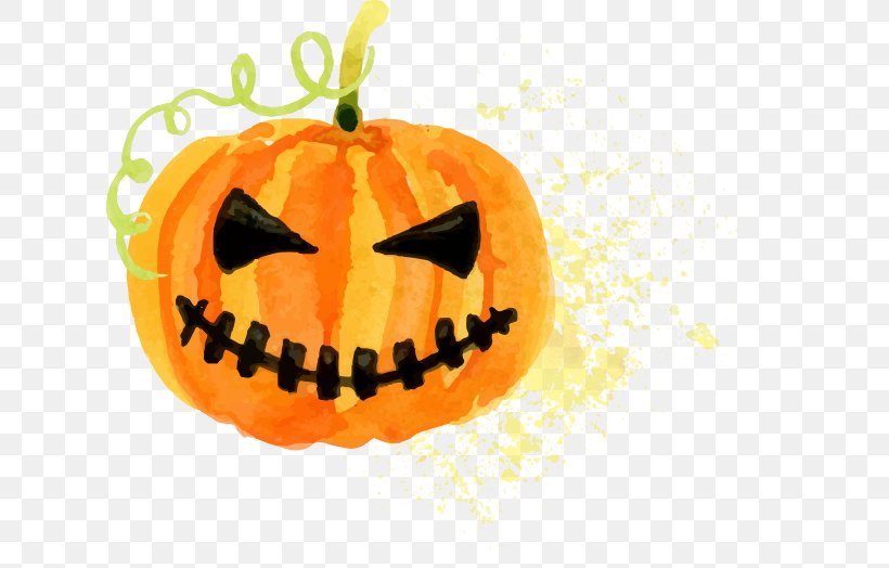 Calabaza Pumpkin Halloween Watercolor Painting, PNG, 624x524px, Calabaza, Cucurbita, Festival, Food, Fruit Download Free