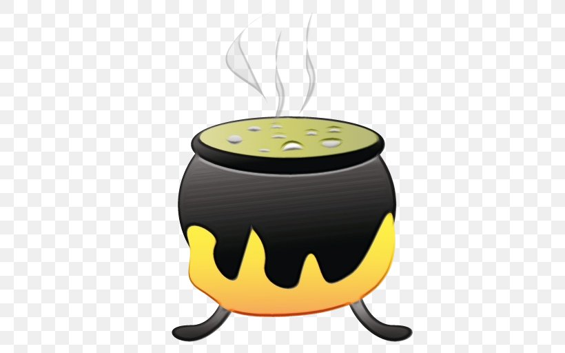 Cauldron Yellow Clip Art Cookware And Bakeware Smile, PNG, 512x512px, Watercolor, Cauldron, Cookware And Bakeware, Paint, Smile Download Free