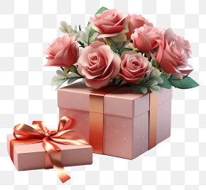 Gift Box - Rose Gift Box For Celebrations PNG