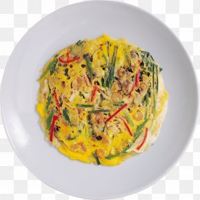 Plate - Jeon Frittata Omelette Vegetarian Cuisine Thai Cuisine PNG